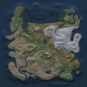 Thumbnail Rust Map: Procedural Map, Size: 3700, Seed: 767273, 14 Monuments
