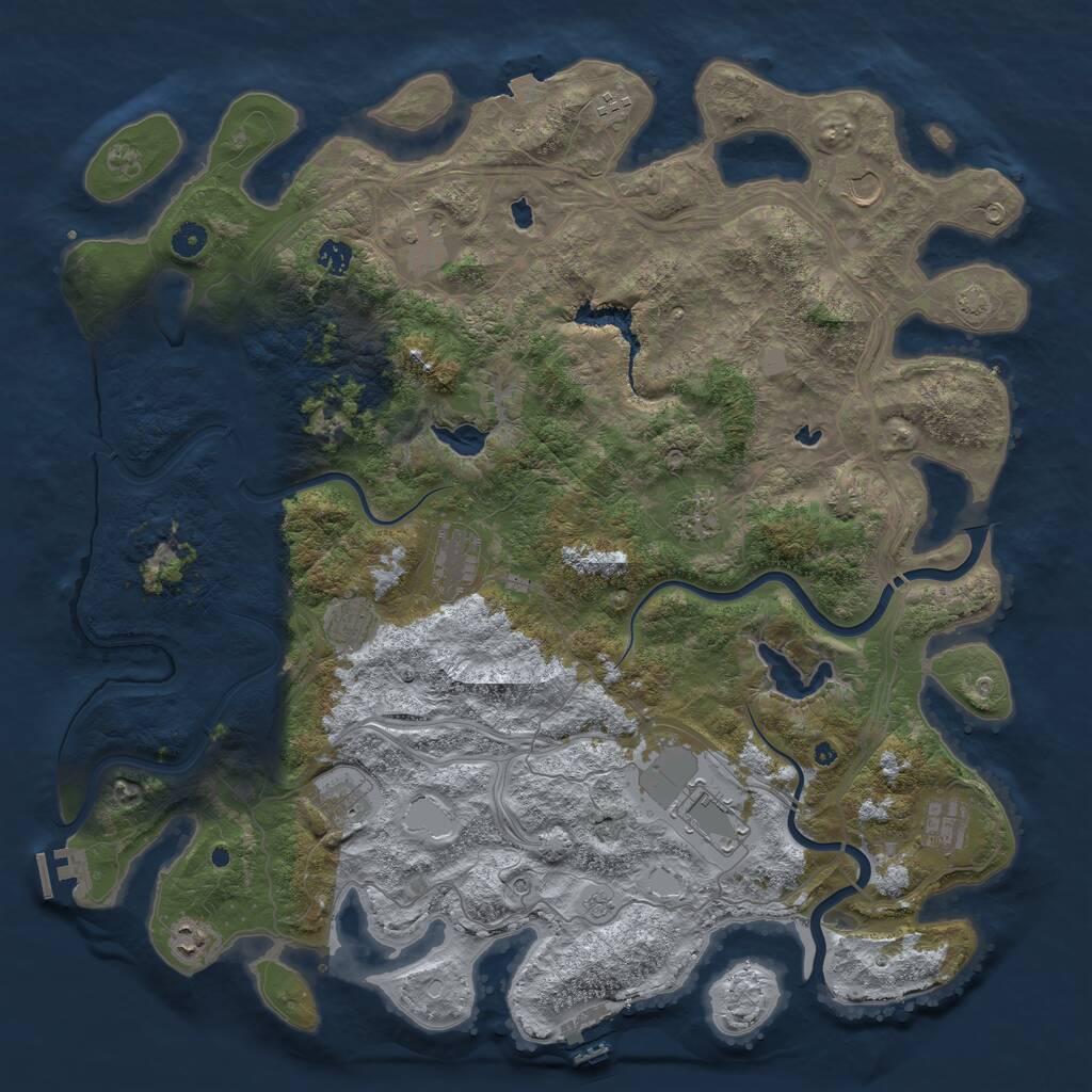 Rust Map: Procedural Map, Size: 4750, Seed: 26092025, 17 Monuments