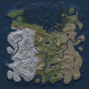 Thumbnail Rust Map: Procedural Map, Size: 4500, Seed: 1493953170, 16 Monuments