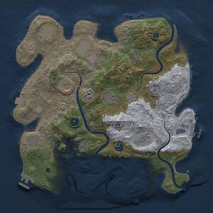 Thumbnail Rust Map: Procedural Map, Size: 3750, Seed: 785161, 17 Monuments