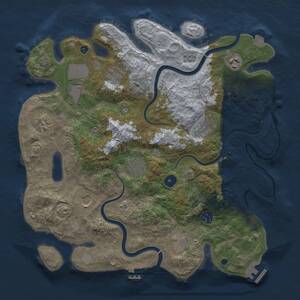 Thumbnail Rust Map: Procedural Map, Size: 3750, Seed: 115358, 16 Monuments