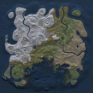 Thumbnail Rust Map: Procedural Map, Size: 4250, Seed: 647734401, 16 Monuments
