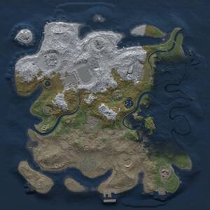 Thumbnail Rust Map: Procedural Map, Size: 3500, Seed: 792436456, 15 Monuments