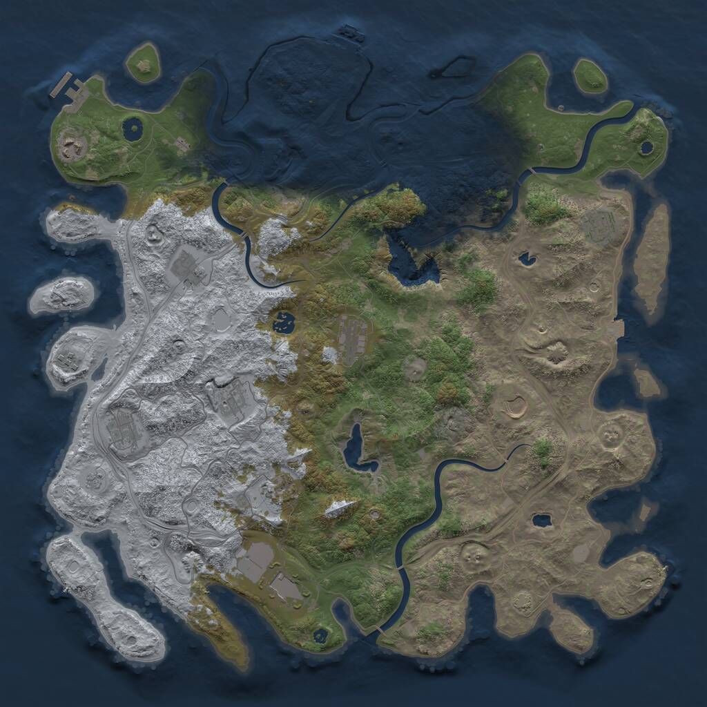 Rust Map: Procedural Map, Size: 4750, Seed: 1556692192, 17 Monuments