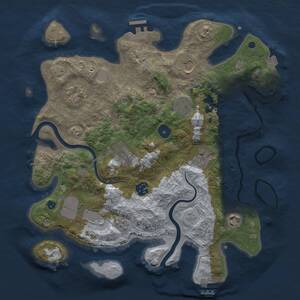 Thumbnail Rust Map: Procedural Map, Size: 3500, Seed: 1006473488, 15 Monuments