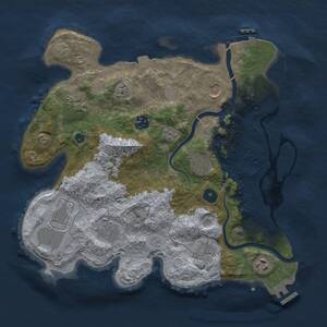 Thumbnail Rust Map: Procedural Map, Size: 3500, Seed: 1780338836, 15 Monuments