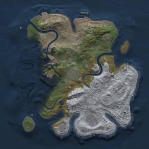 Thumbnail Rust Map: Procedural Map, Size: 3000, Seed: 513043154, 11 Monuments