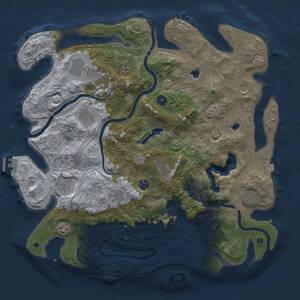 Thumbnail Rust Map: Procedural Map, Size: 4500, Seed: 1999216004, 17 Monuments
