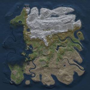 Thumbnail Rust Map: Procedural Map, Size: 4250, Seed: 206633101, 16 Monuments