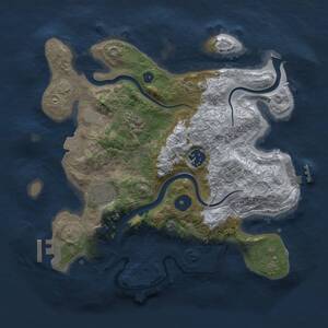 Thumbnail Rust Map: Procedural Map, Size: 3000, Seed: 1209531922, 9 Monuments
