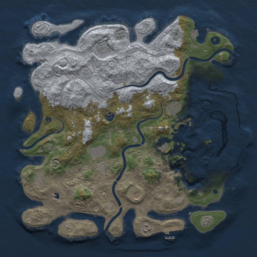 Rust Map: Procedural Map, Size: 4250, Seed: 1397974325, 16 Monuments