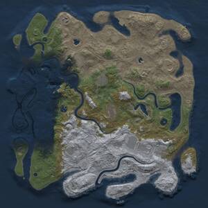 Thumbnail Rust Map: Procedural Map, Size: 4500, Seed: 35318246, 17 Monuments