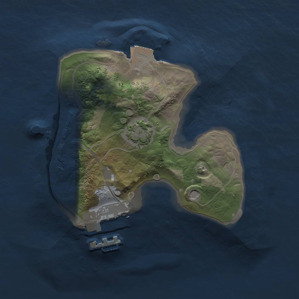 Rust Map: Procedural Map, Size: 1500, Seed: 56498, 3 Monuments