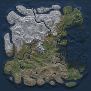 Thumbnail Rust Map: Procedural Map, Size: 5000, Seed: 1273509782, 17 Monuments
