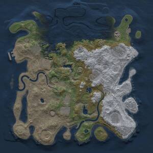 Thumbnail Rust Map: Procedural Map, Size: 4000, Seed: 46756, 16 Monuments