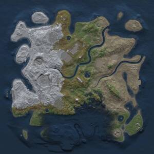 Thumbnail Rust Map: Procedural Map, Size: 3700, Seed: 140301, 14 Monuments