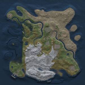 Thumbnail Rust Map: Procedural Map, Size: 3750, Seed: 440252720, 15 Monuments