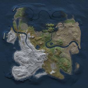 Thumbnail Rust Map: Procedural Map, Size: 3000, Seed: 624906, 12 Monuments