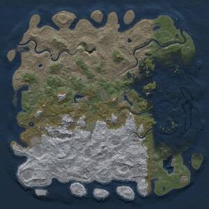 Thumbnail Rust Map: Procedural Map, Size: 6000, Seed: 811061009, 17 Monuments