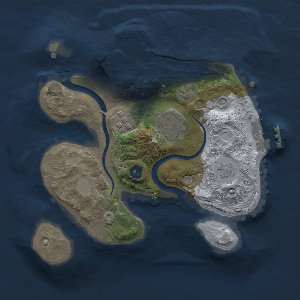 Rust Map: Procedural Map, Size: 2200, Seed: 113, 7 Monuments