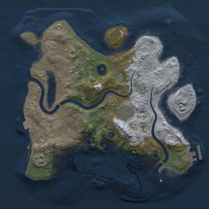 Thumbnail Rust Map: Procedural Map, Size: 3000, Seed: 28893, 10 Monuments