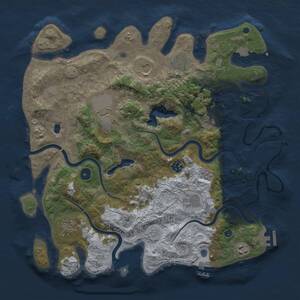 Thumbnail Rust Map: Procedural Map, Size: 4000, Seed: 861860991, 15 Monuments