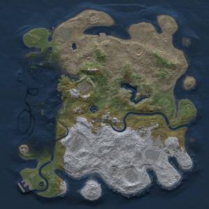 Thumbnail Rust Map: Procedural Map, Size: 4000, Seed: 90350344, 16 Monuments
