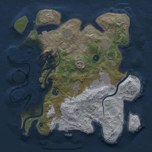 Thumbnail Rust Map: Procedural Map, Size: 3515, Seed: 12365, 14 Monuments