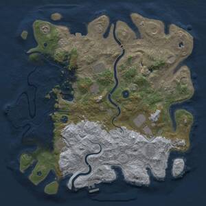 Thumbnail Rust Map: Procedural Map, Size: 4250, Seed: 1419560542, 16 Monuments