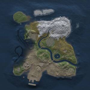 Thumbnail Rust Map: Procedural Map, Size: 2500, Seed: 2025092615, 7 Monuments