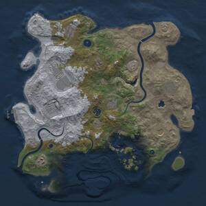 Thumbnail Rust Map: Procedural Map, Size: 4000, Seed: 2075097095, 16 Monuments