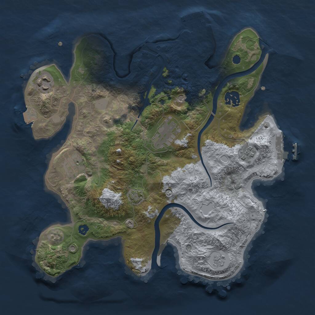 Rust Map: Procedural Map, Size: 3000, Seed: 108162989, 11 Monuments