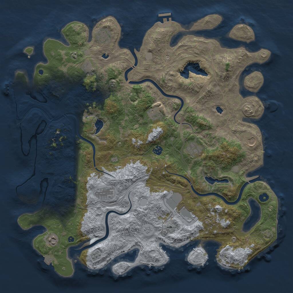Rust Map: Procedural Map, Size: 4750, Seed: 10012, 17 Monuments