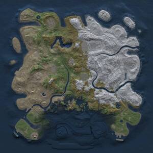 Thumbnail Rust Map: Procedural Map, Size: 4250, Seed: 11204, 16 Monuments