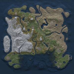 Thumbnail Rust Map: Procedural Map, Size: 4500, Seed: 695761403, 14 Monuments