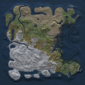 Thumbnail Rust Map: Procedural Map, Size: 4250, Seed: 651651310, 17 Monuments