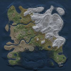 Thumbnail Rust Map: Procedural Map, Size: 3750, Seed: 1130779937, 15 Monuments