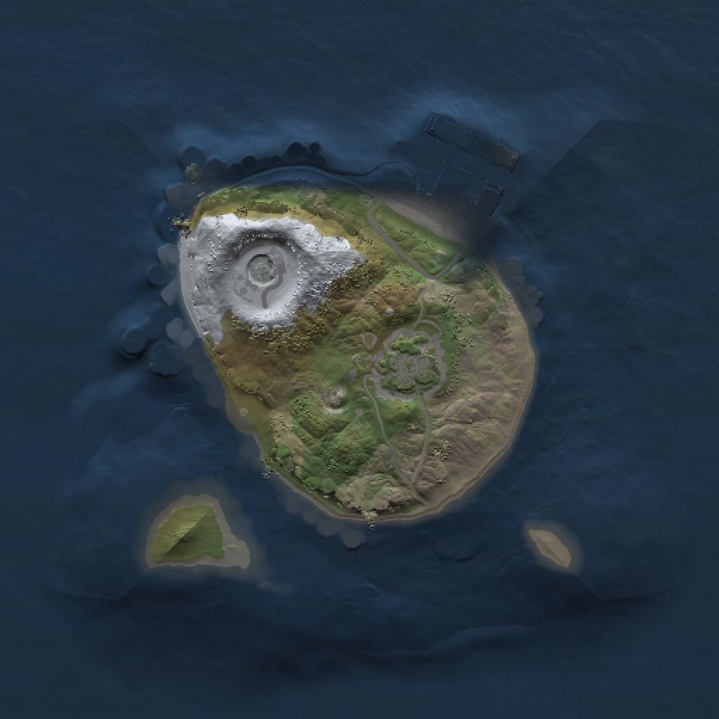 Rust Map: Procedural Map, Size: 1500, Seed: 935045948, 4 Monuments