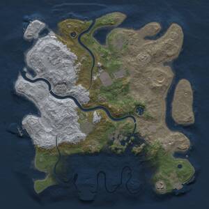 Thumbnail Rust Map: Procedural Map, Size: 3750, Seed: 89677525, 15 Monuments