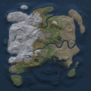 Thumbnail Rust Map: Procedural Map, Size: 3500, Seed: 324249172, 14 Monuments