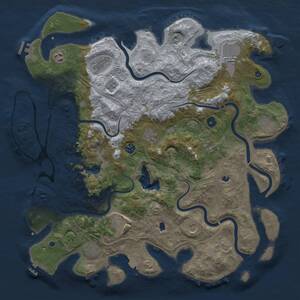 Thumbnail Rust Map: Procedural Map, Size: 4500, Seed: 1590683005, 17 Monuments