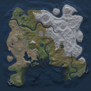 Thumbnail Rust Map: Procedural Map, Size: 4000, Seed: 1758931275, 16 Monuments