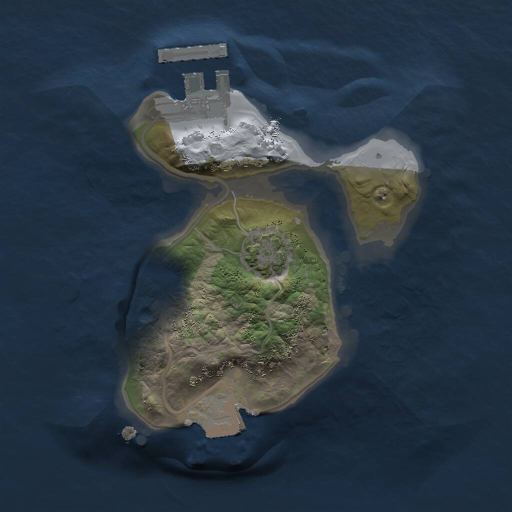 Rust Map: Procedural Map, Size: 1500, Seed: 23809817, 3 Monuments