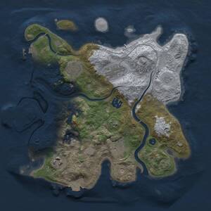 Thumbnail Rust Map: Procedural Map, Size: 3000, Seed: 556566068, 12 Monuments