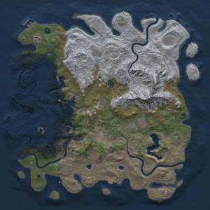 Thumbnail Rust Map: Procedural Map, Size: 5000, Seed: 197013634, 16 Monuments