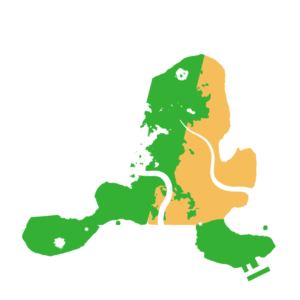 Biome Rust Map: Procedural Map, Size: 2500, Seed: 415986132