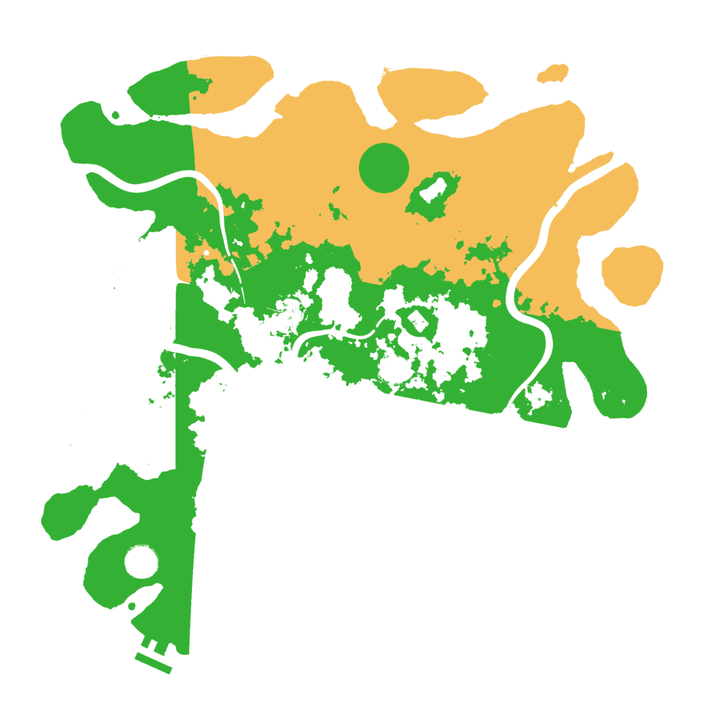 Biome Rust Map: Procedural Map, Size: 3700, Seed: 632946