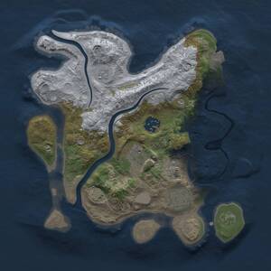Thumbnail Rust Map: Procedural Map, Size: 2700, Seed: 1758974515, 8 Monuments