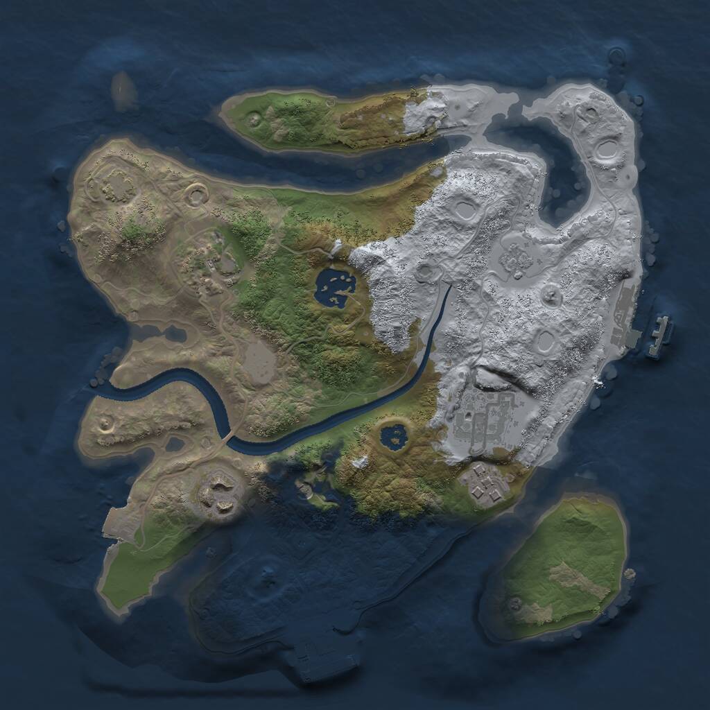 Rust Map: Procedural Map, Size: 2650, Seed: 9714212, 11 Monuments