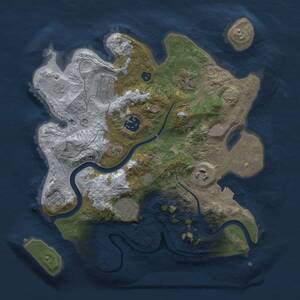 Thumbnail Rust Map: Procedural Map, Size: 3000, Seed: 5346483, 10 Monuments